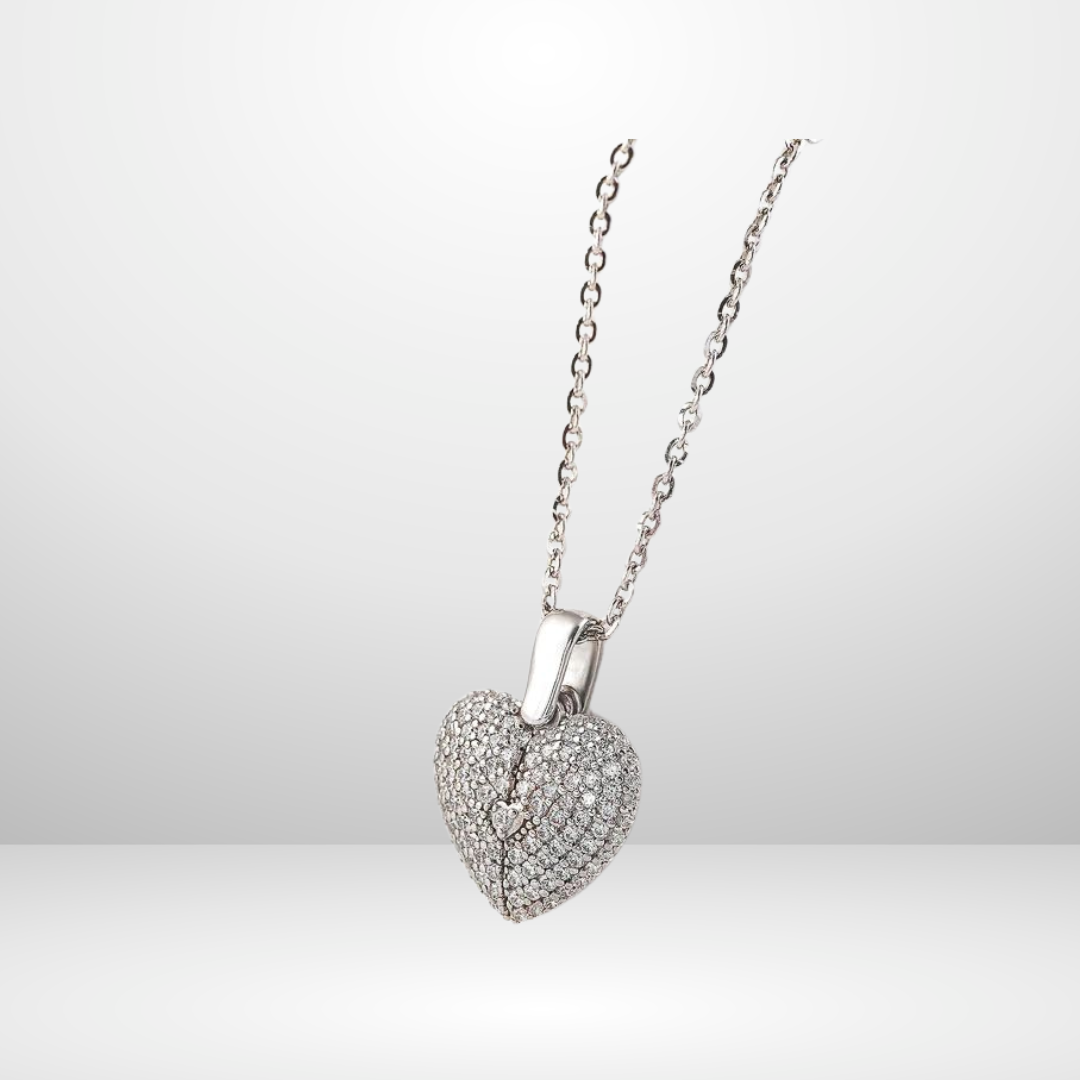 Open Heart Pendent with Silver Chain