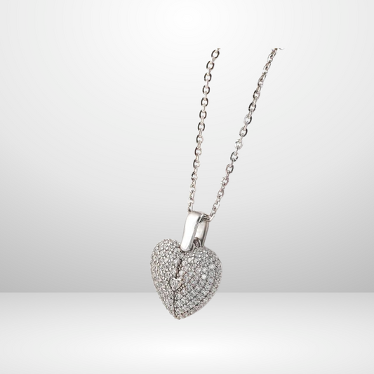 Open Heart Pendent with Silver Chain