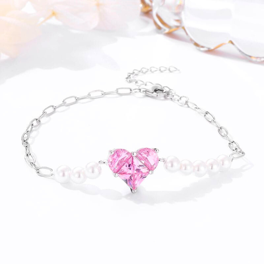 Heart & Pearl Bracelet