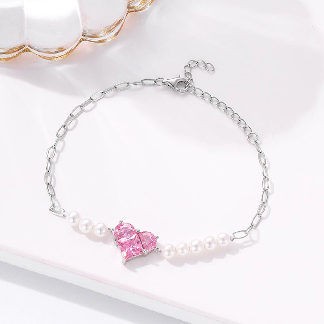 Heart & Pearl Bracelet